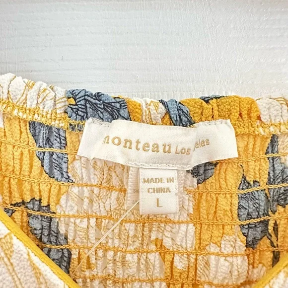 Monteau Yellow and Blue Floral Dress - Picture 3 of 5